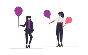 Illustration of a person feeling positive and supported
