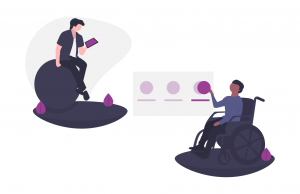 Illustration of people working together